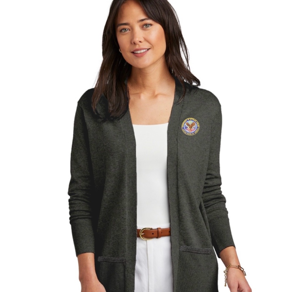 Dept of VA veterans affairs Women's Dark Gray Cardigan Sweater